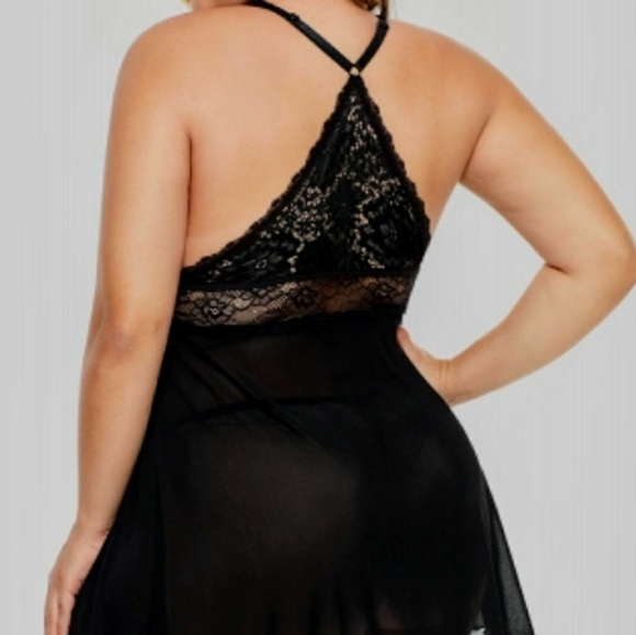 New Black Babydoll Set - Picture 2 of 3